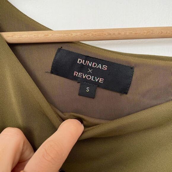 Dundas x Revolve Atlas Mini Dress in Khaki Green - Picture 6 of 9